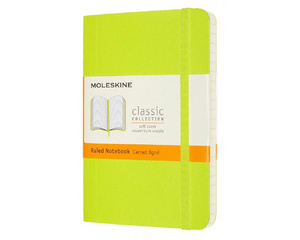 Блокнот Moleskine Classic Soft Pocket A6 96 листов в линейку салатовый на сшивке (90x140 мм)